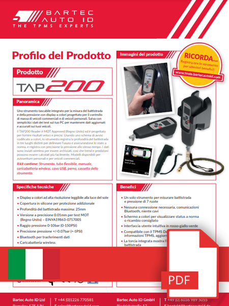 TAP200 Data Sheet Italian