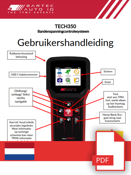 TECH350 User Manual Dutch