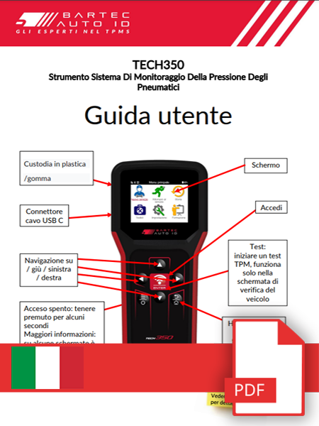 TECH350 User Manual Italian