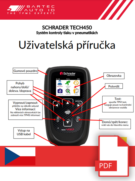 TECH450 Schrader User Manual Czech