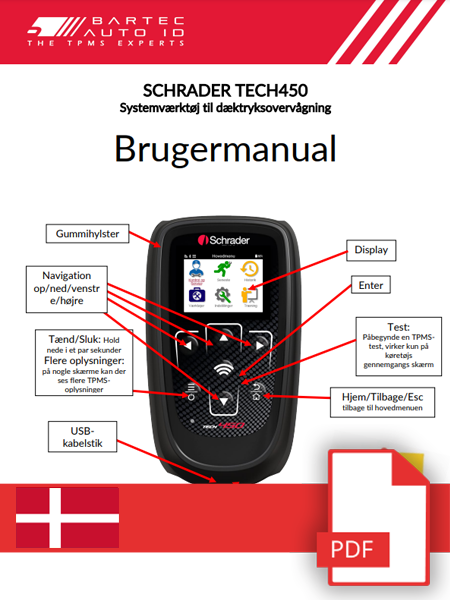 TECH450 Schrader User Manual Danish