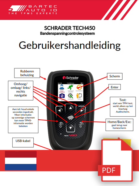 TECH450 Schrader User Manual Dutch