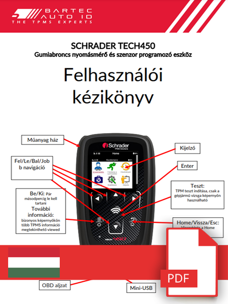 TECH450 Schrader User Manual Hungarian