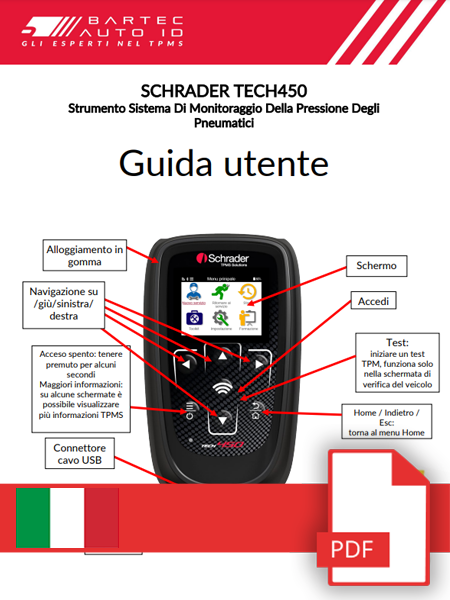 TECH450 Schrader User Manual Italian