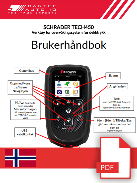 TECH450 Schrader User Manual Norwegian