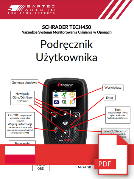 TECH450 Schrader User Manual Polish