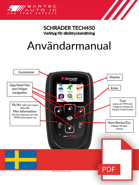 TECH450 Schrader User Manual Swedish