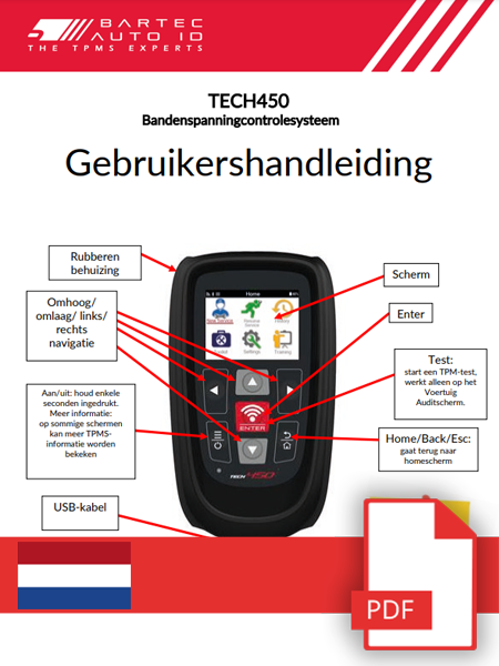 TECH450 User Manual Dutch