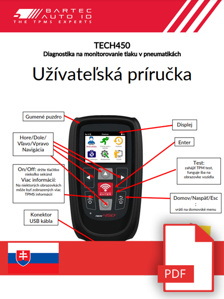 TECH450 User Manual Slovak