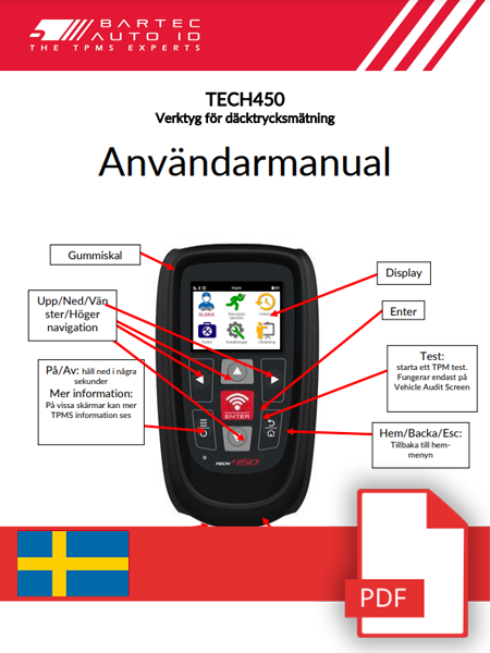 TECH450 User Manual Swedish
