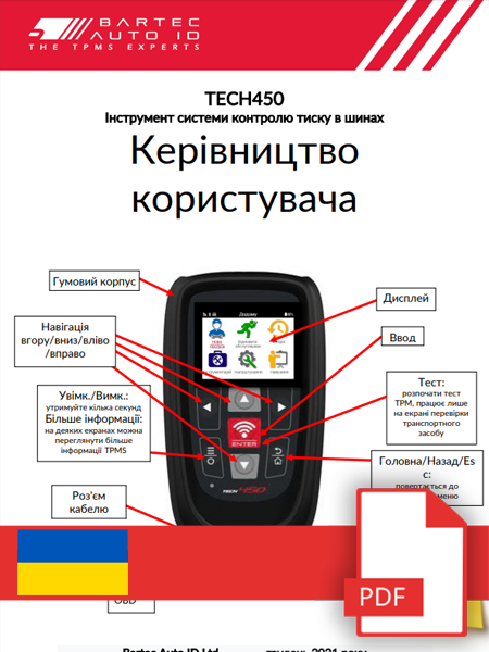 TECH450 User Manual Ukrainian