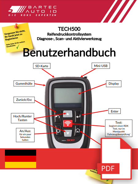TECH500 User Manual German