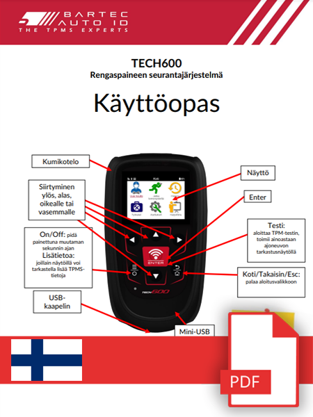 TECH600 User Manual Finnish